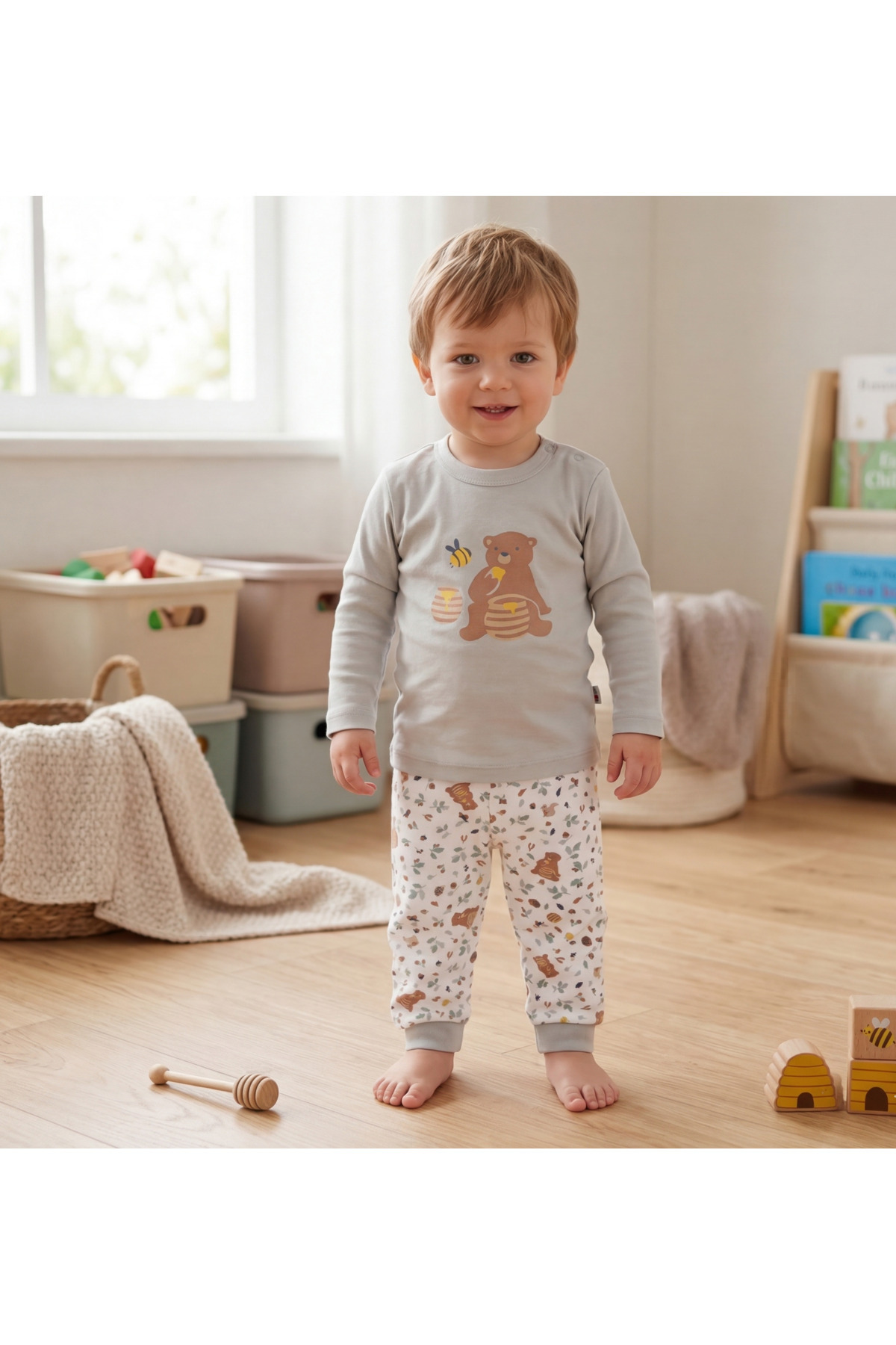 Mother Love %100 Organik Bebek Pijama Takımı 3 - 36 Ay fotoğrafı 3 (önizleme)