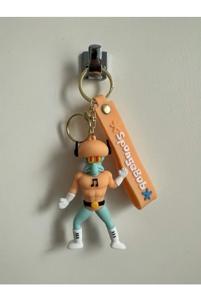DREAMIOGIFTANDBOX Squidward Anahtarlık 3D Silikon Sünger Bob Figür Çanta Akse...