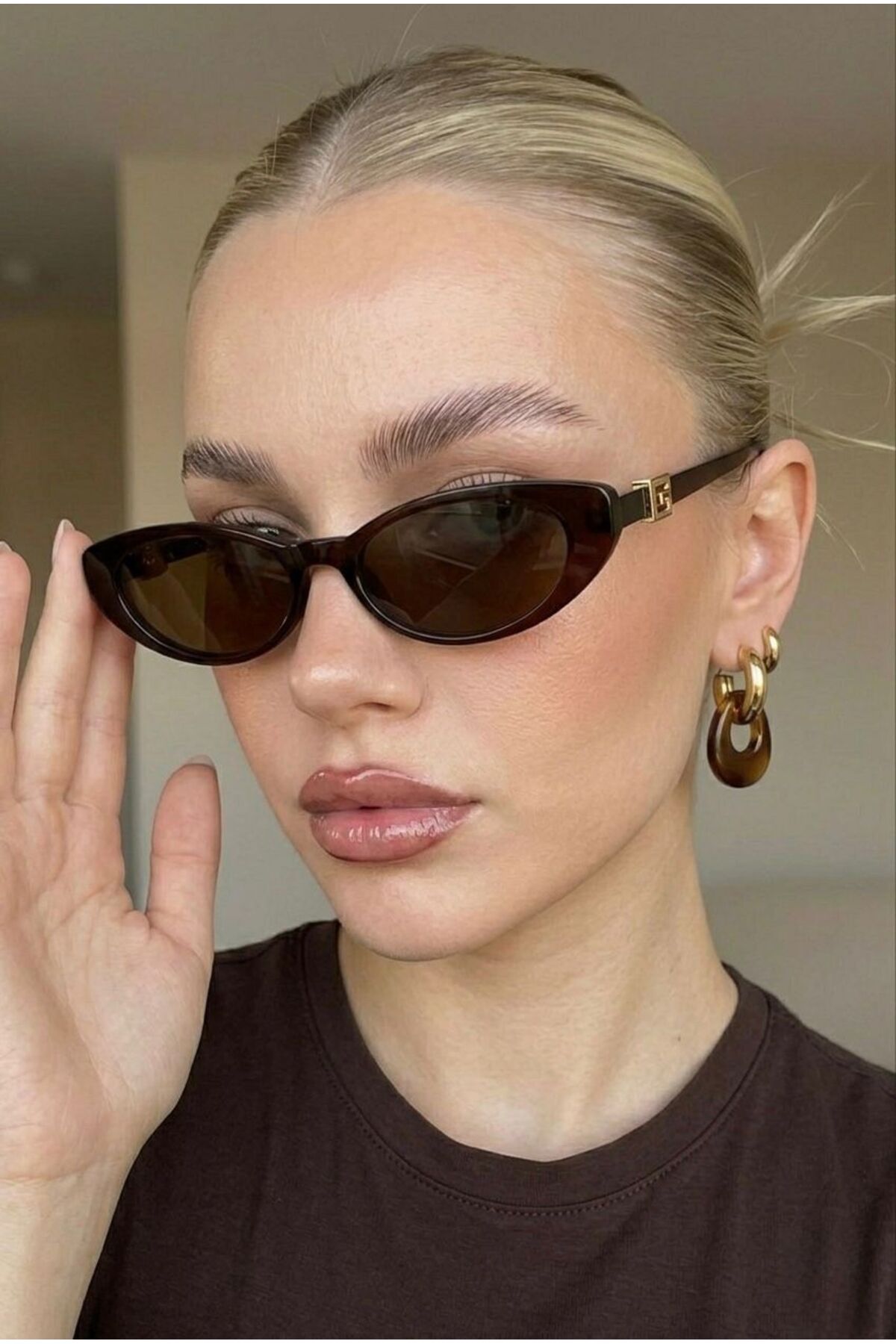 Women's Goldmine's Oval Sunglasses in UV400 Brown