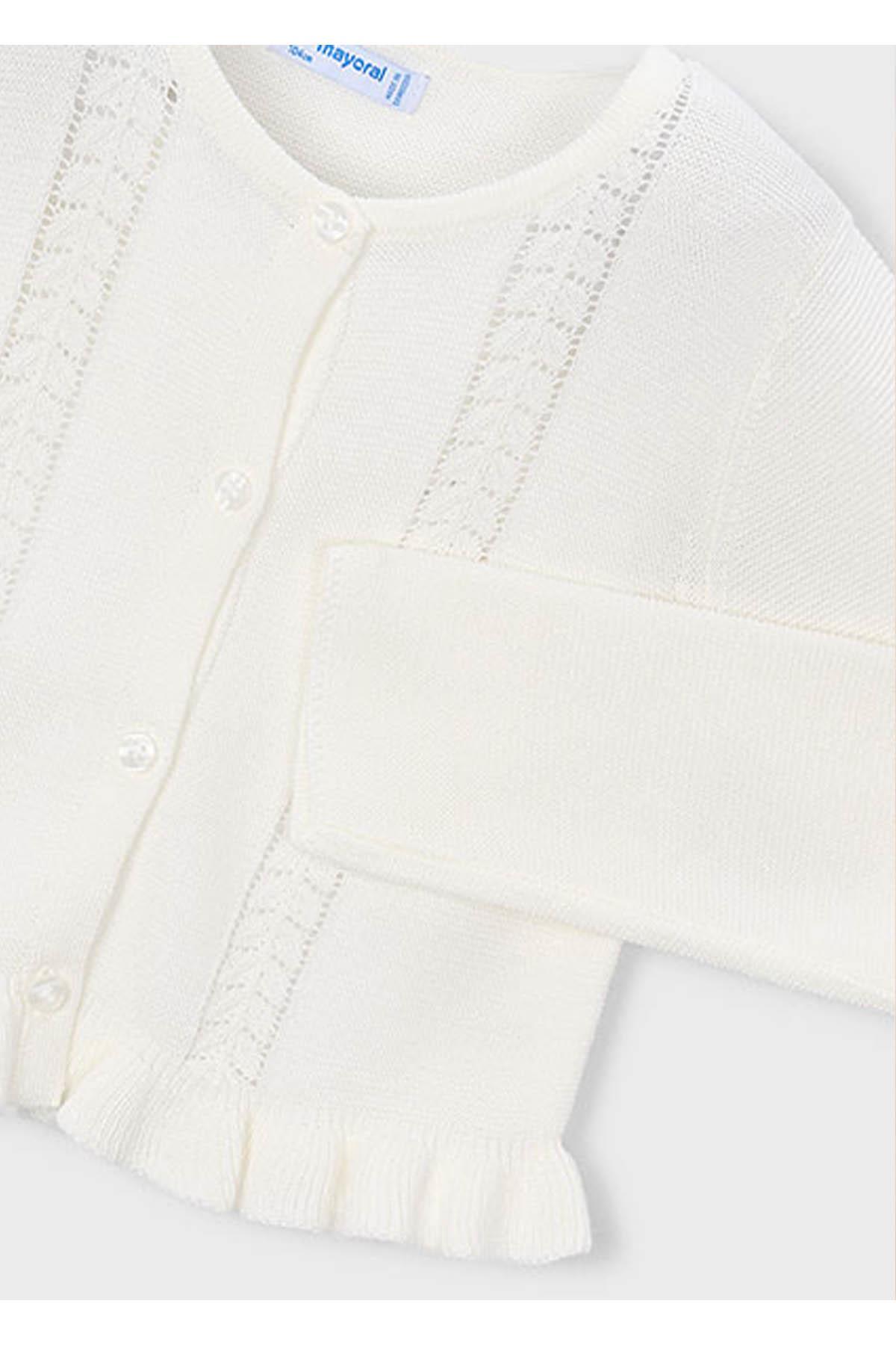 Mayoral Yazlık Kız Çocuk Triko Hırka - Ekru fotoğrafı 3 (önizleme)