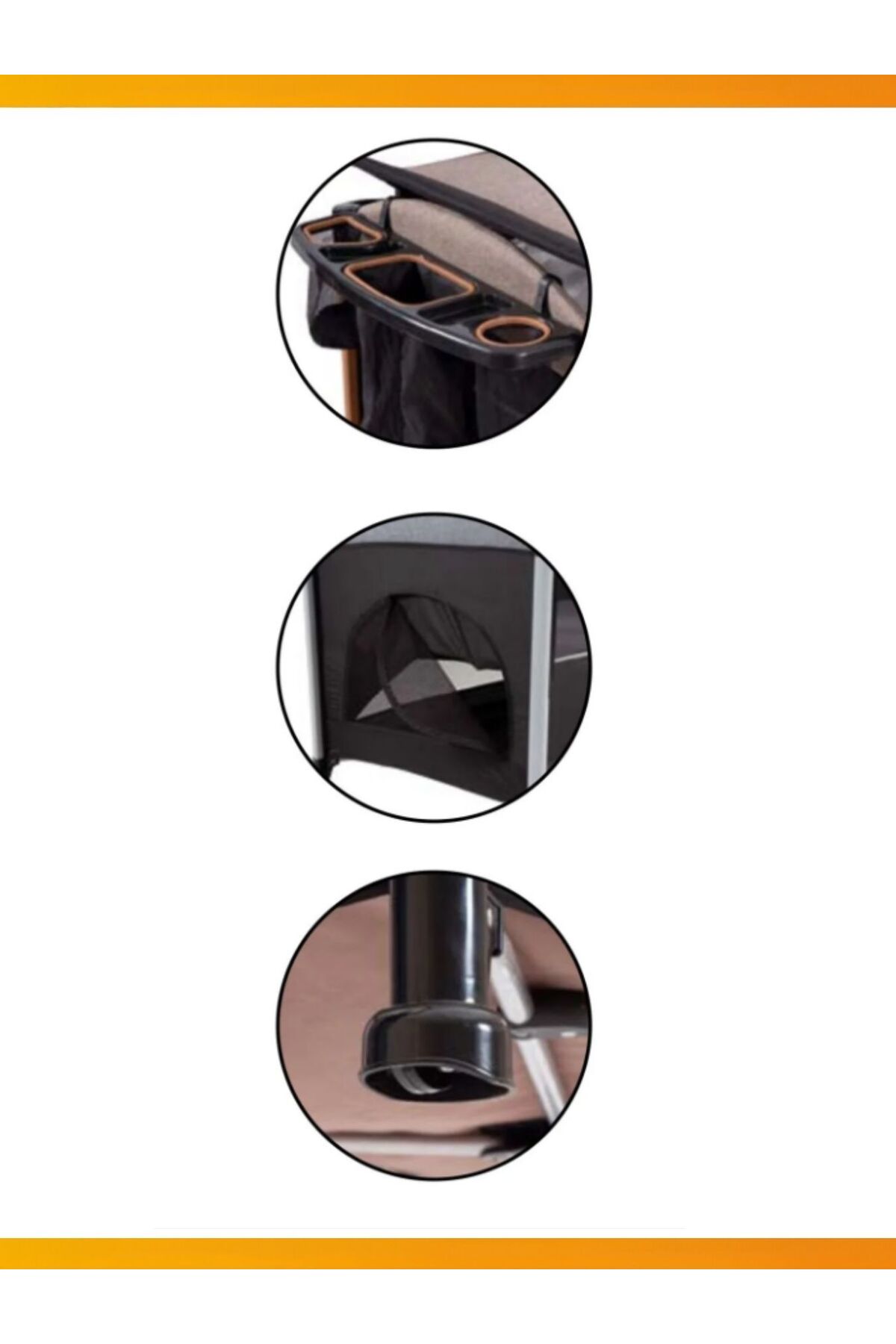 modabebekler Katlanır Park Beşik Anne Yanı Asansörlü Sallanır Sabitlenir Çantalı Dönenceli Bebek Beşiği fotoğrafı 6 (önizleme)