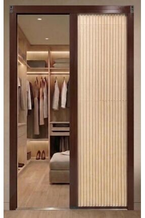 Nakkash EXCLUSIVE 80x200 Kahve Bej Akordeon kumaş Kapı
