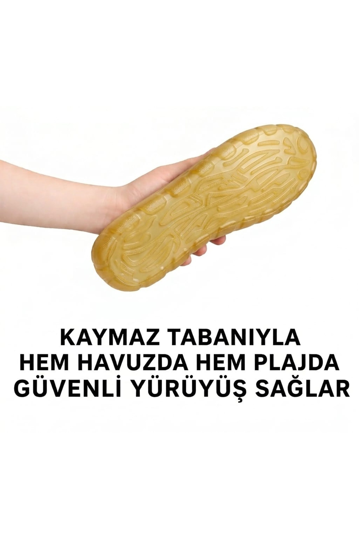 SEAWORLD Unisex Şeffaf Deniz Ayakkabısı Kaymaz Taban Havuz Plaj Ayakkabısı görsel 2