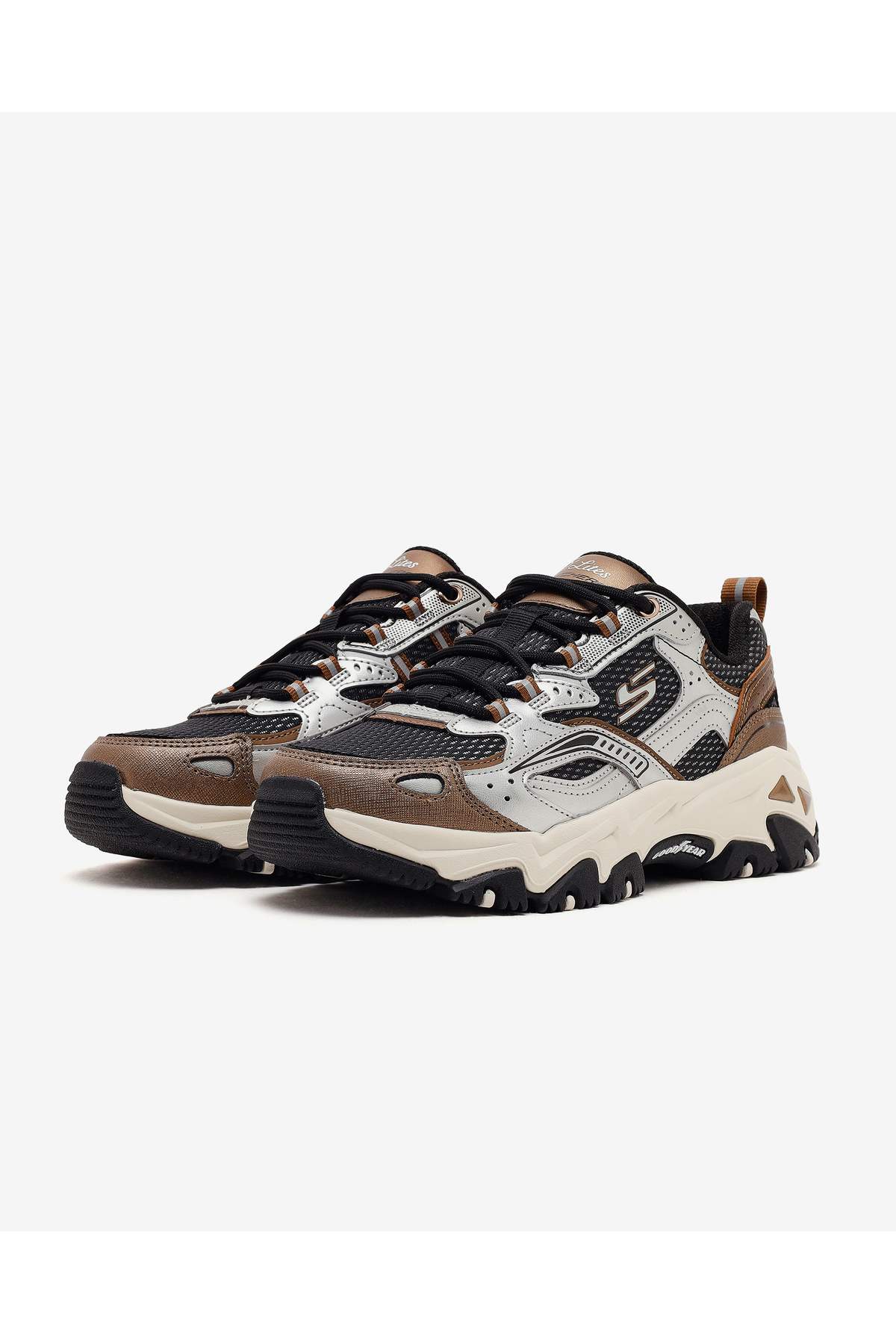 SKECHERS D'lites HIKER Kadın Gri Outdoor Ayakkabı 180330 SLBK görsel 3