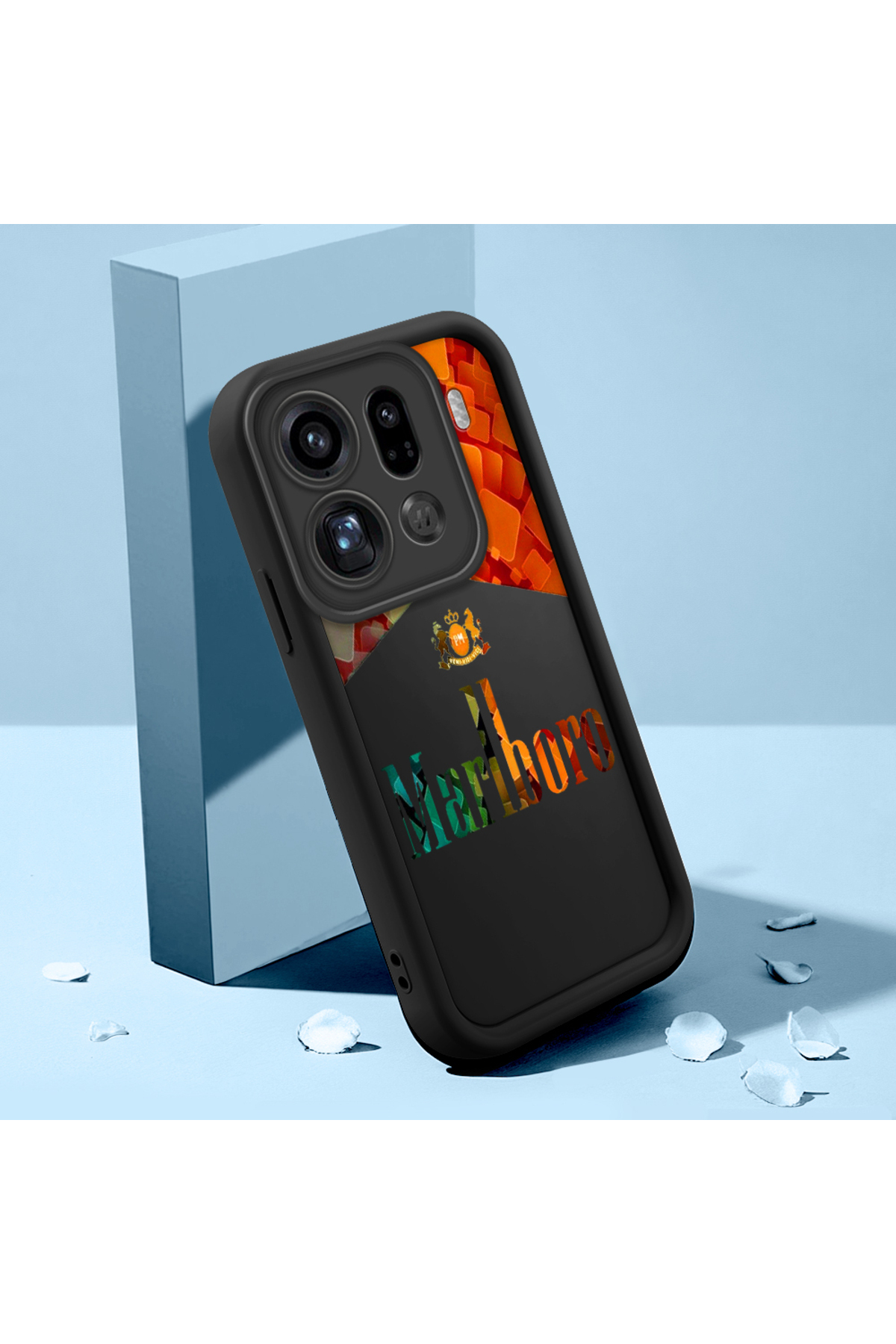 OPPO Find X9 Pro 5G Compatible Case Slim Soft Silicone Phone Case Marlboro Pattern