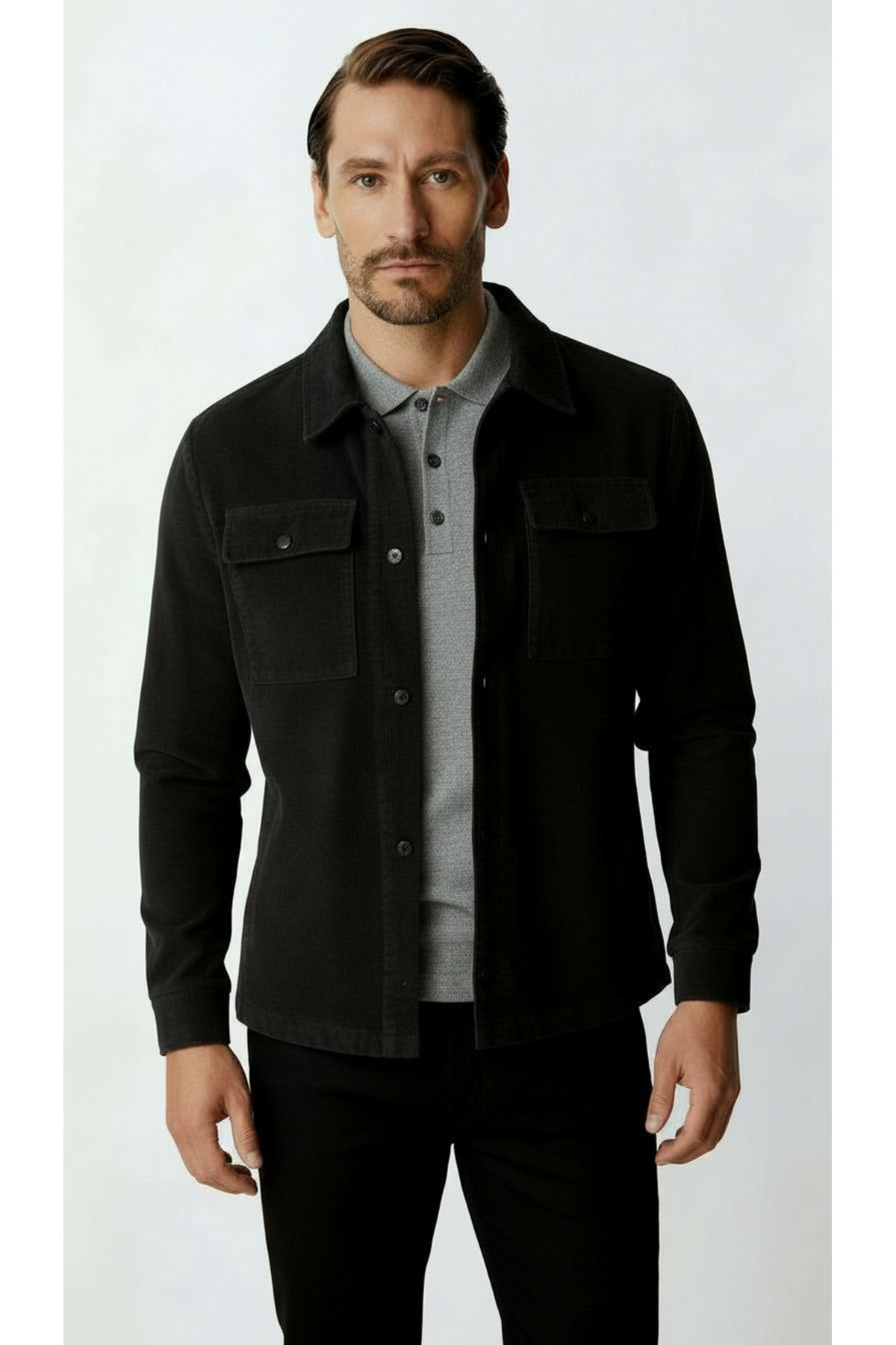 Men's Black Velvet Coat – Modern Light Seasonal Coat