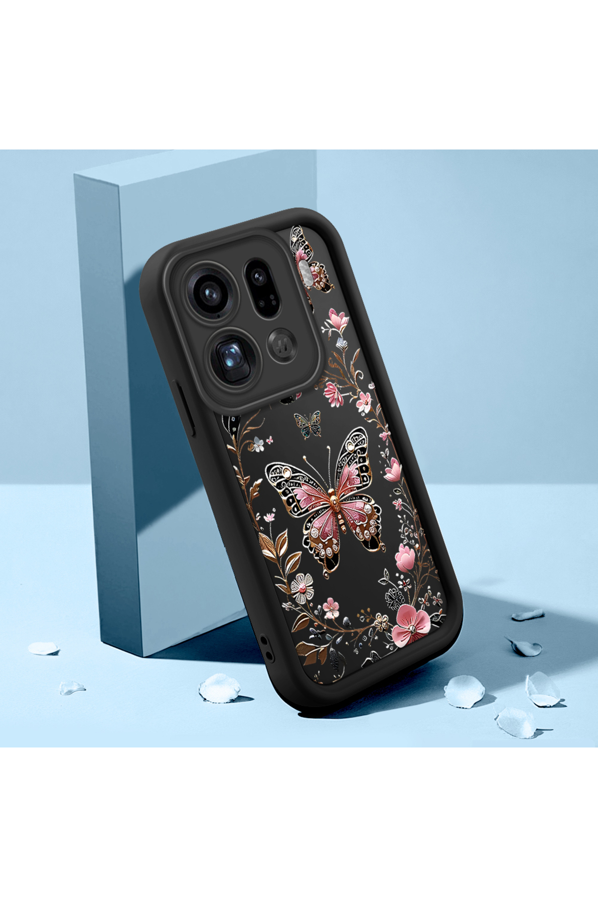 OPPO Find X9 Pro 5G Compatible Case Slim Soft Silicone Phone Case Butterfly Pattern