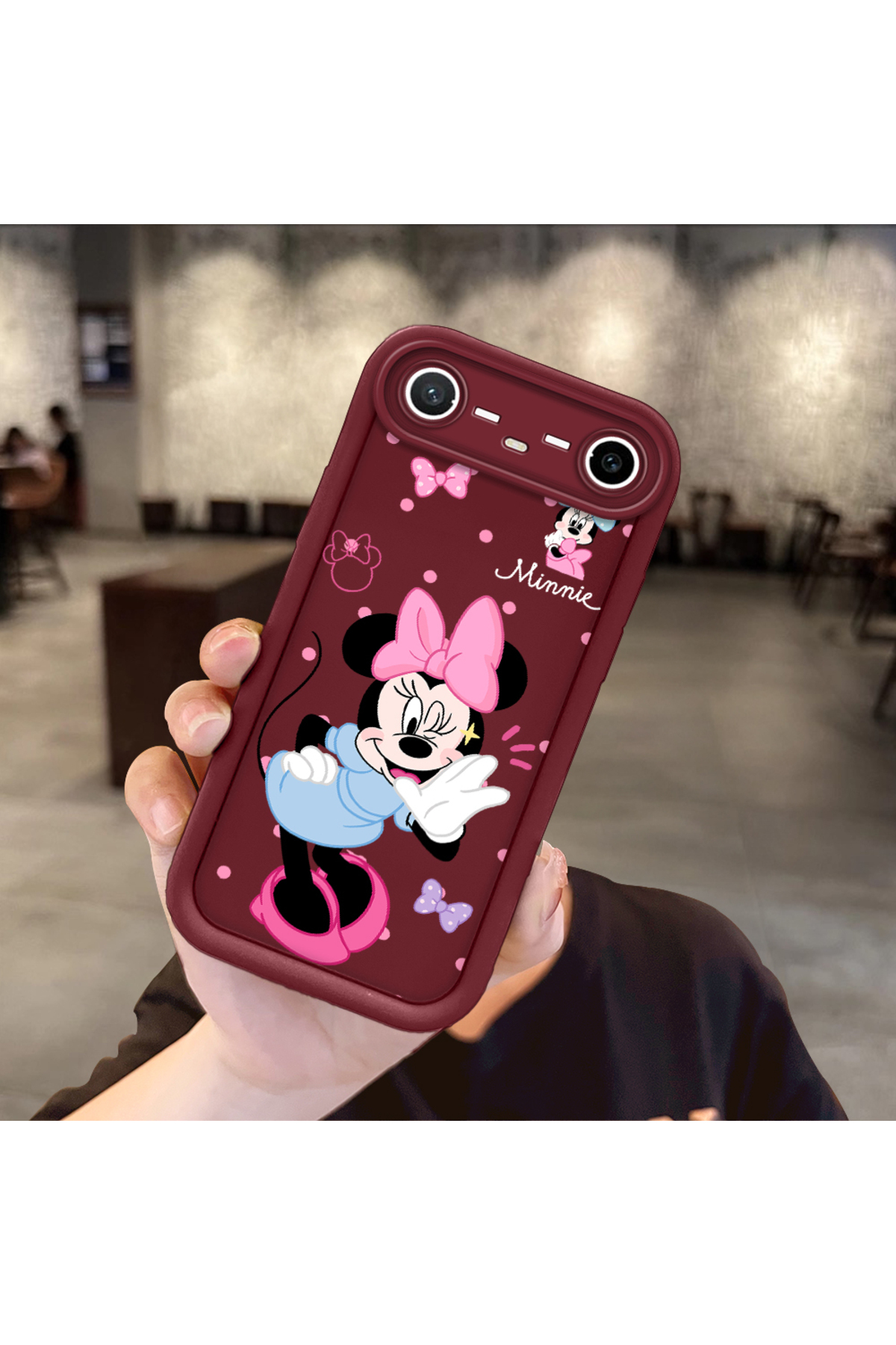 Tecno Spark Slim/Pova Slim Compatible Shockproof Camera Protected Claret Red Silicone Patterned Case