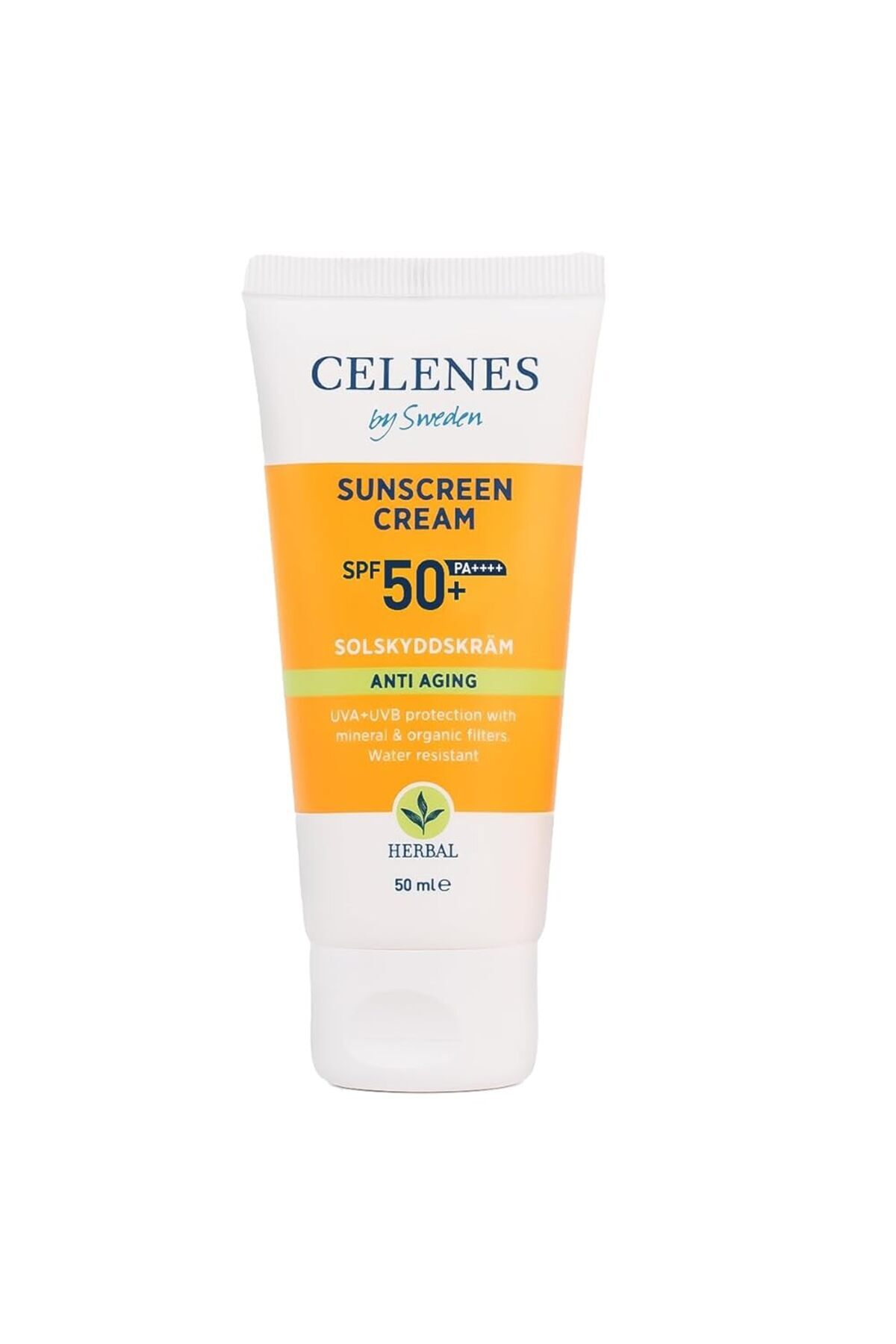 celenes by sweden کلینز بای سویدن کرم ضد آفتاب گیاهی ضد پیری سلنس، SPF 50+، 50 میلی لیتر — B0C3W27MNN