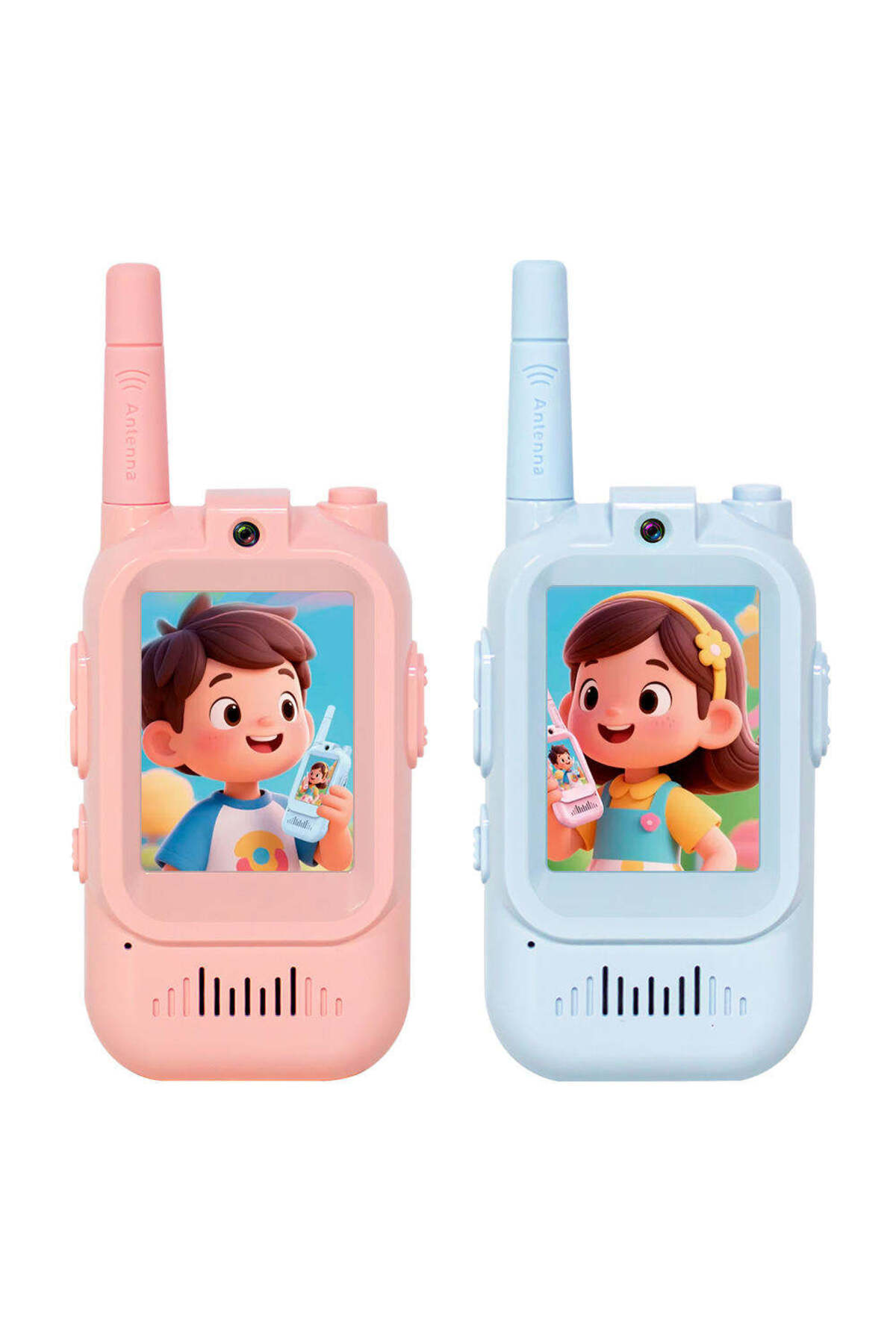 idragon LK-028 Çocuk Görüntülü Telsiz 2’li Set Video Walkie Talkie WiFi İnternetsiz Askılı fotoğrafı 3 (önizleme)