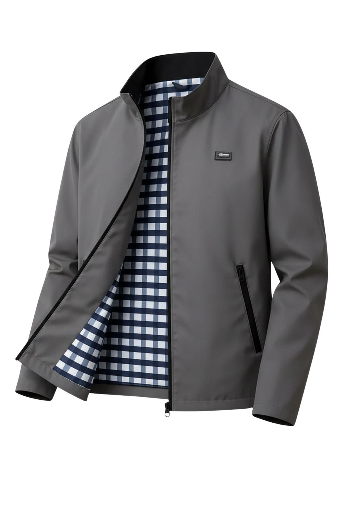 SİVAİST  Gri Erkek Pamuk Polyester Karışımlı Bonded Kumaş Su Ve Rüzgar Geçirmez Mevsimlik&Yazlık Mont - Görsel 2