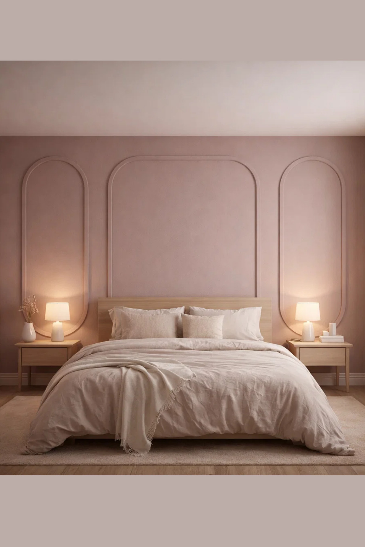 Modern Decorative Oval Wood Wall Panel Set – Ready to Assemble DIY Paintable MDF Kit