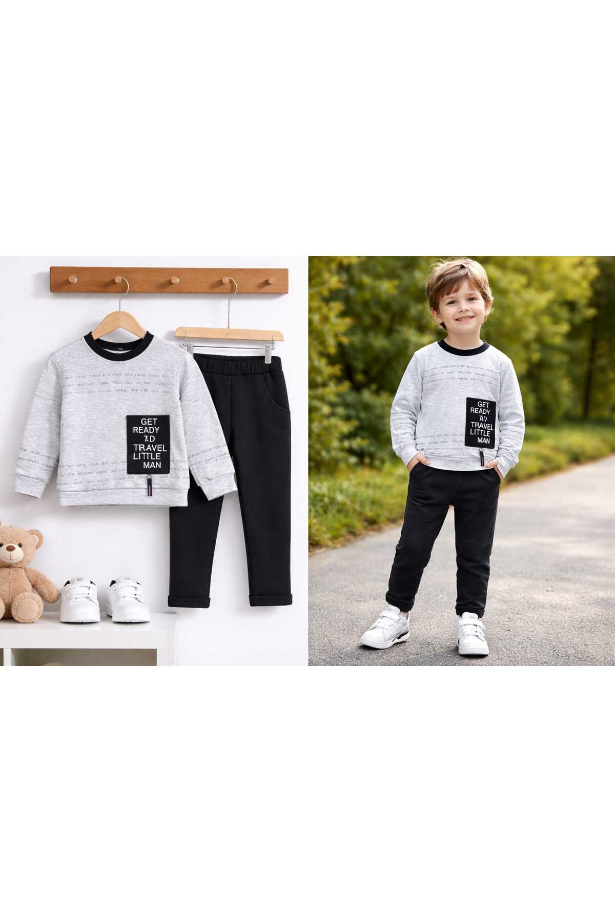 vinezza Renkli Baskılı 1. Kalite Pamuklu Erkek Bebek Takımı fotoğrafı 3 (önizleme)