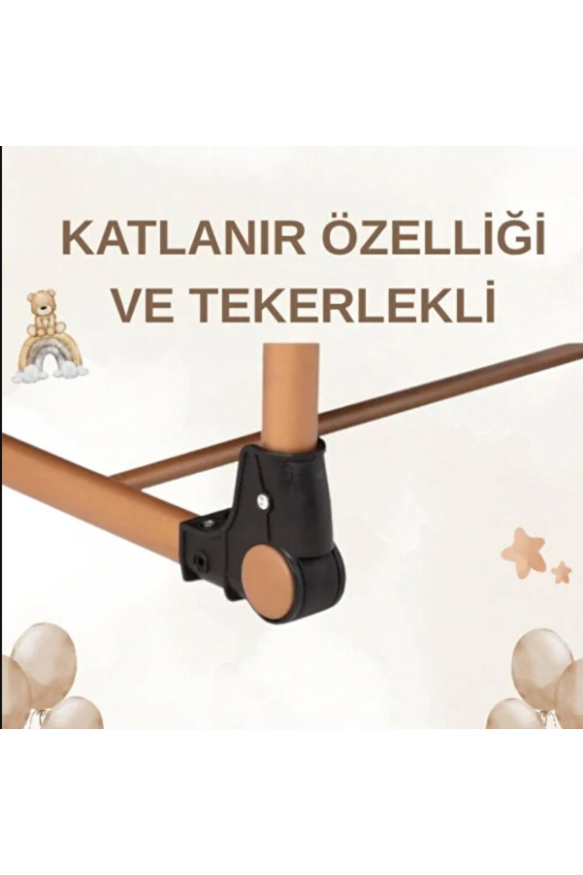 modabebekler Müzikli Dönenceli Anne Yanı Beşik Katlanır Sallanır Bebek Beşiği Yenidoğan Uyku Beşiği fotoğrafı 3 (önizleme)