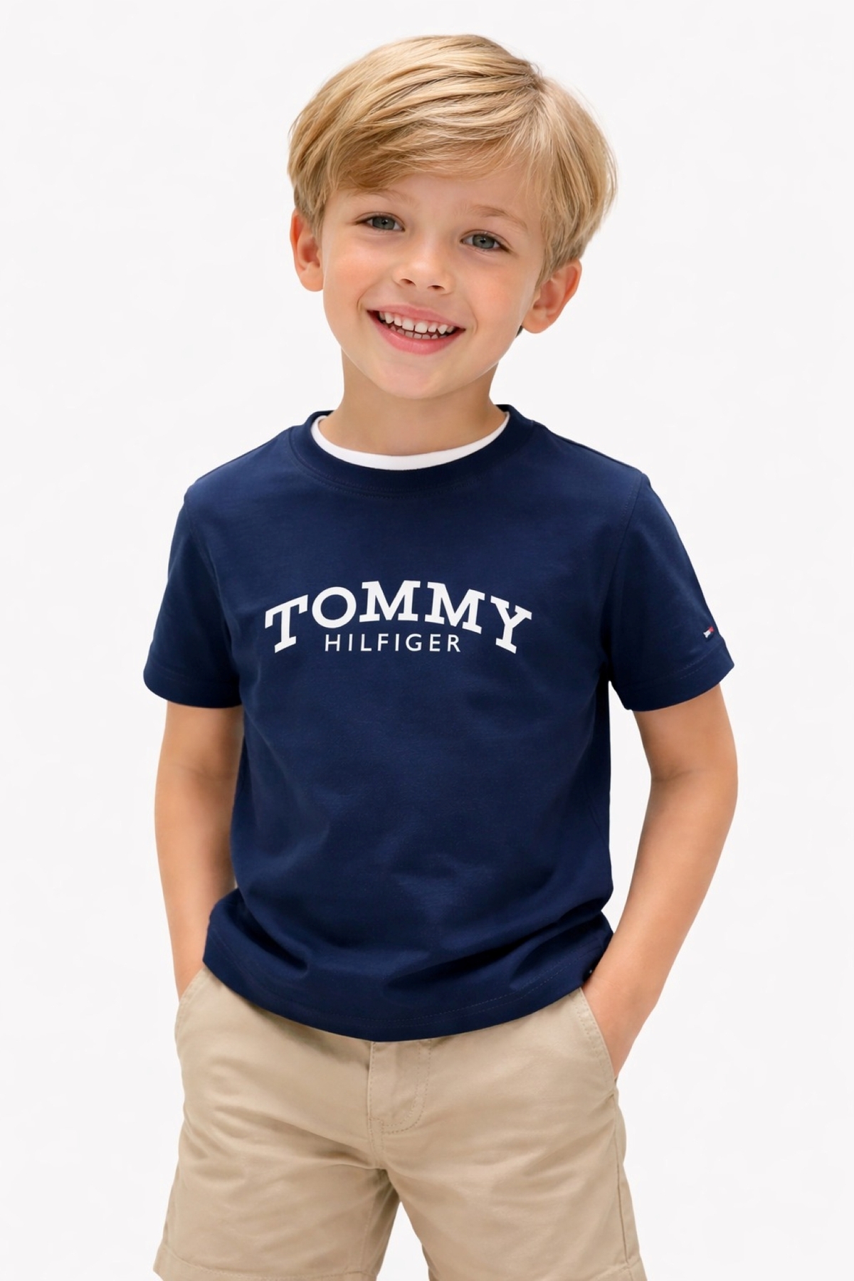 Tommy Hilfiger Cotton Printed Boy's T-Shirt Kb0Kb10051C1G