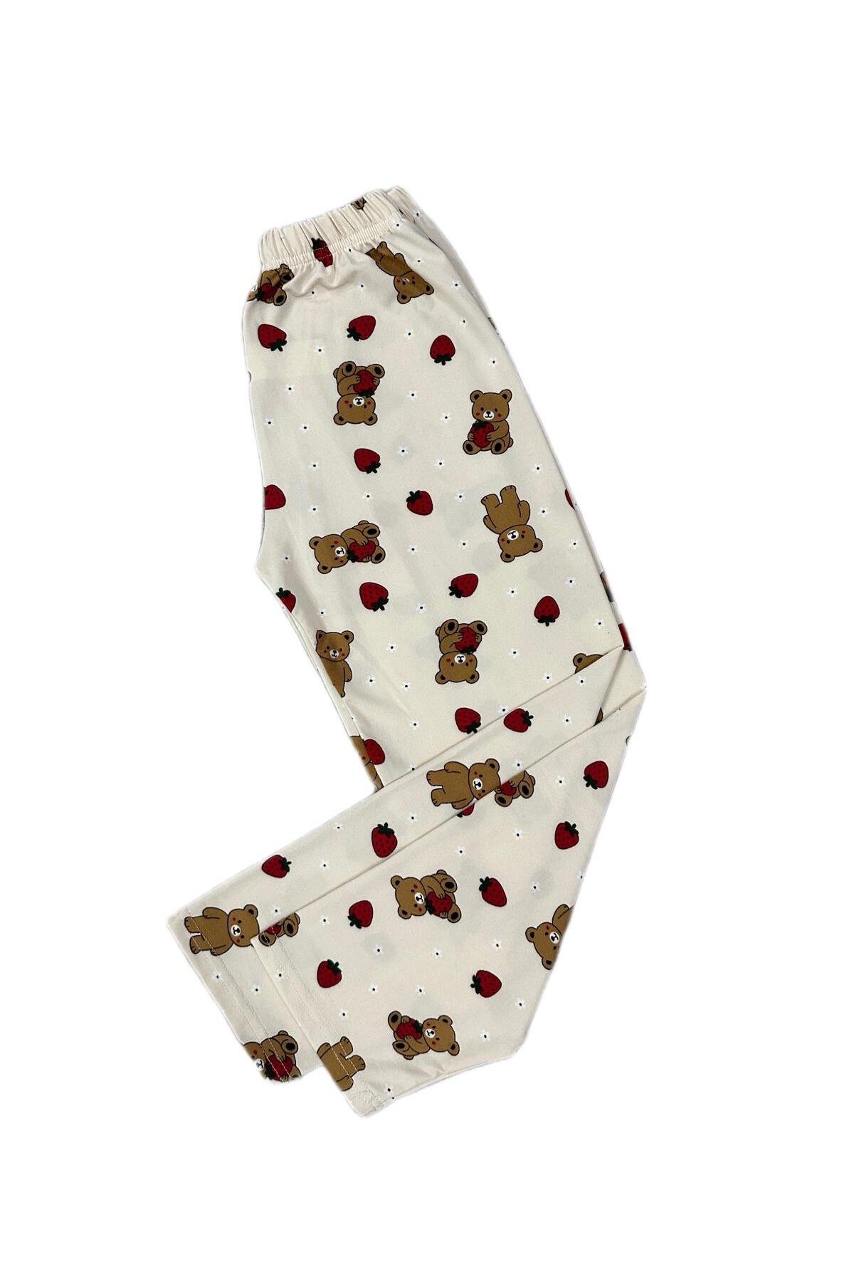 byalisdmr KIZ ÇOCUK PİJAMA TAKIMI YAZLIK %100 PAMUK MİLAN KUMAŞ KISA KOLLU BİYE DETAY GÖMLEK YAKA fotoğrafı 7 (önizleme)