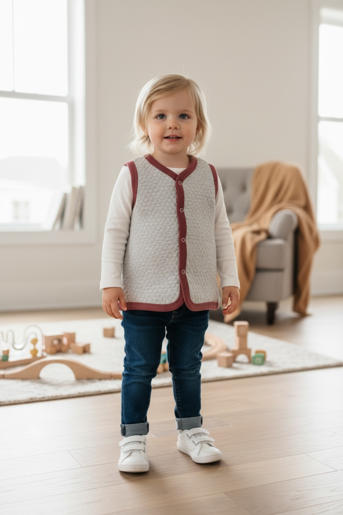 BİANCOFİGLİO Kapitone yelek fotoğrafı 2 (önizleme)