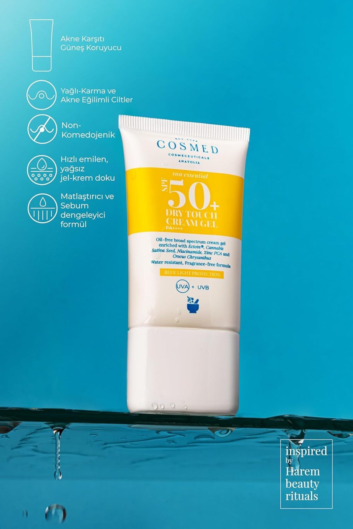 Yağlı Ciltler İçin Suya Dayanıklı, Bitişli Kremi SPF50+ - Touch Gel SPF50 — EDCB0D5HX9G6S — تصویر 2 از 3