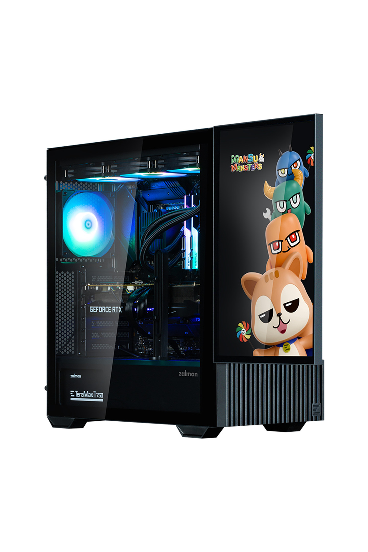 CPUU様 Zalman Z10 DS 15.6'' FHD Dahili Ekranlı Siyah 3*12cm Fanlı Mid-T