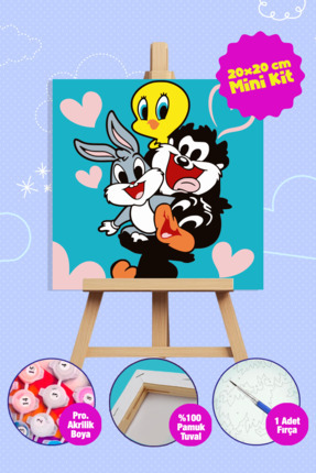 Picasso World Hobby Art Sayılarla Boyama Numaralı Tuval Seti Fırça Boya Dahil...