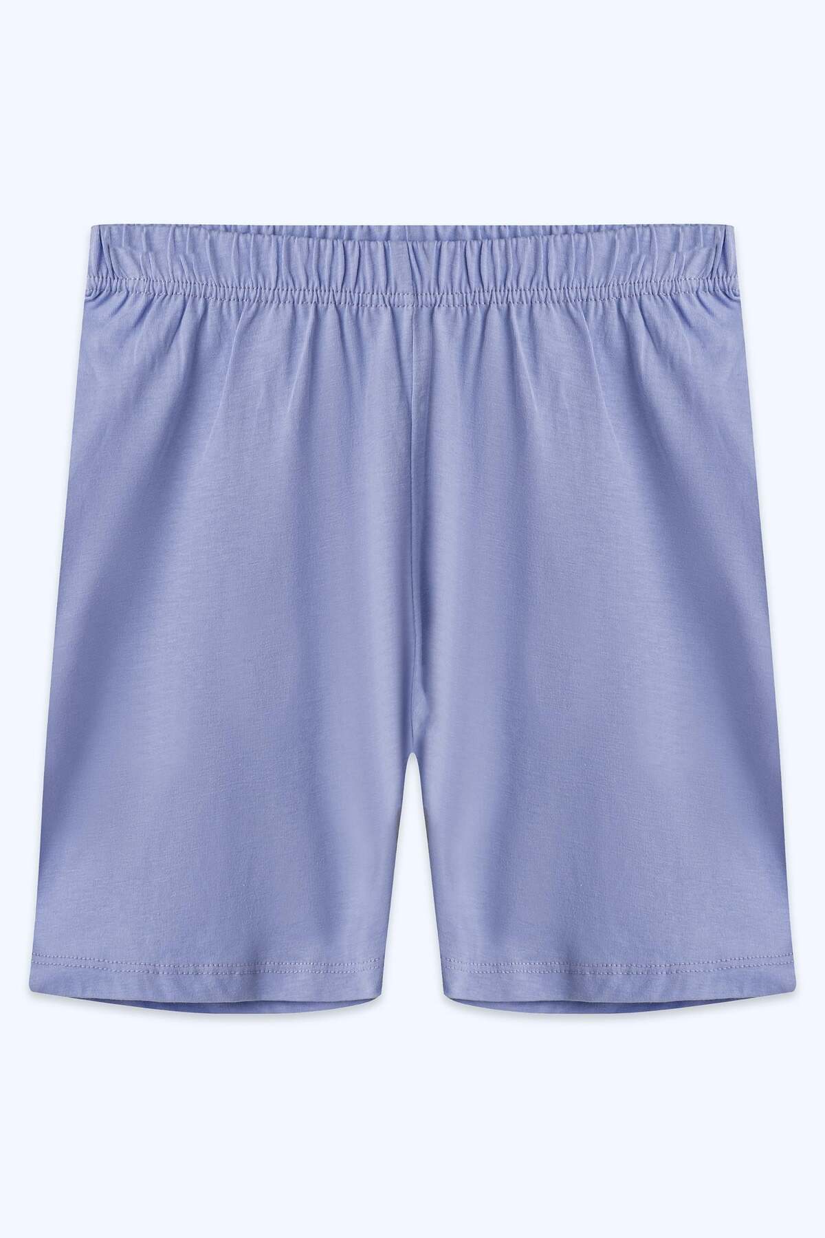 Brix Kız Çocuk Kısa Kollu %100 Pamuk Pijama Takımı 7816 Yeşil Renk fotoğrafı 4 (önizleme)