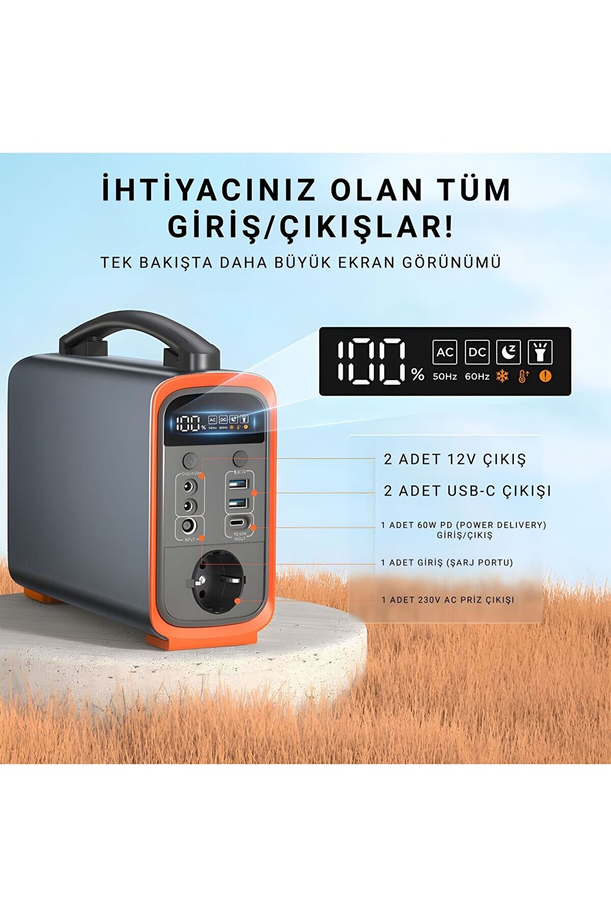 Forestia Cepini 75000 Mah Taşınabilir Güç Kaynağı Powerbank