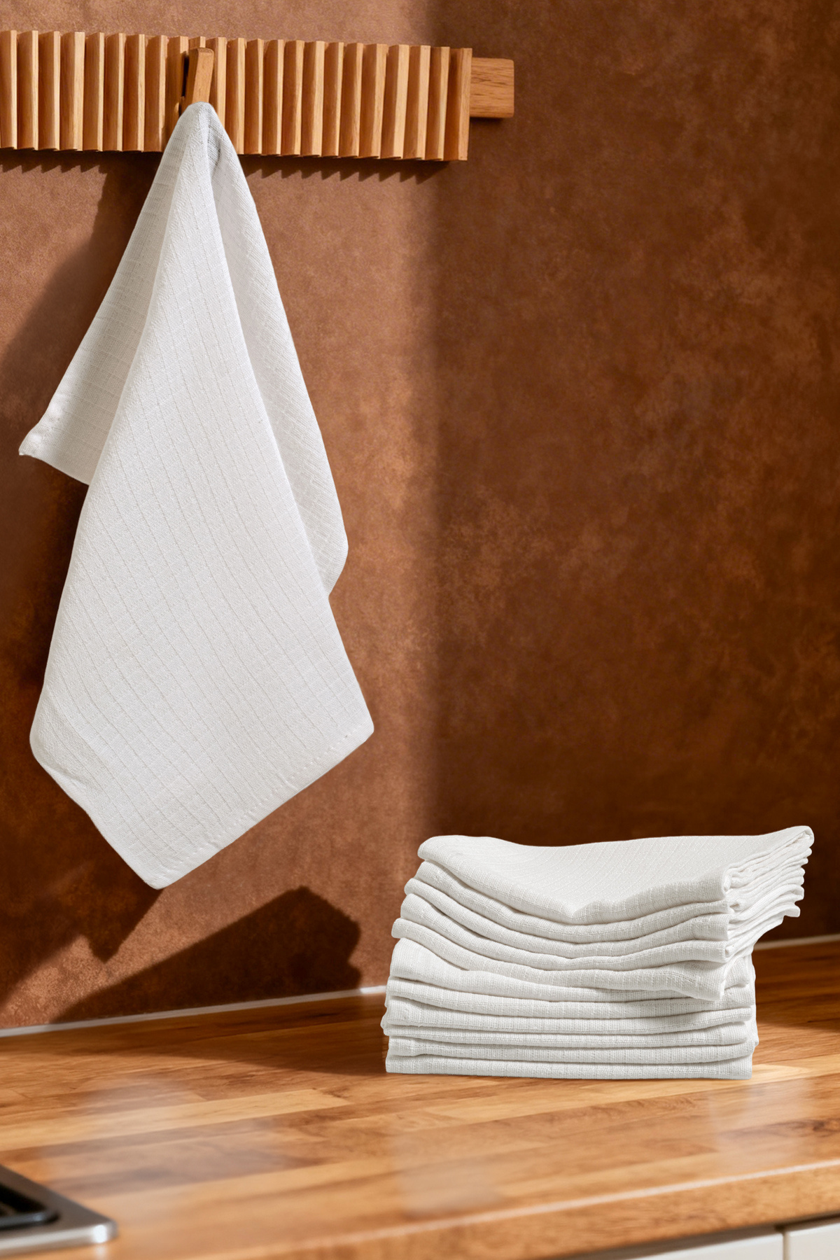 6-Piece Drying Cloth - Kitchen Cover | Mouth Wipe | Serving Napkin | Soft and Absorbent - 40x40 cm
