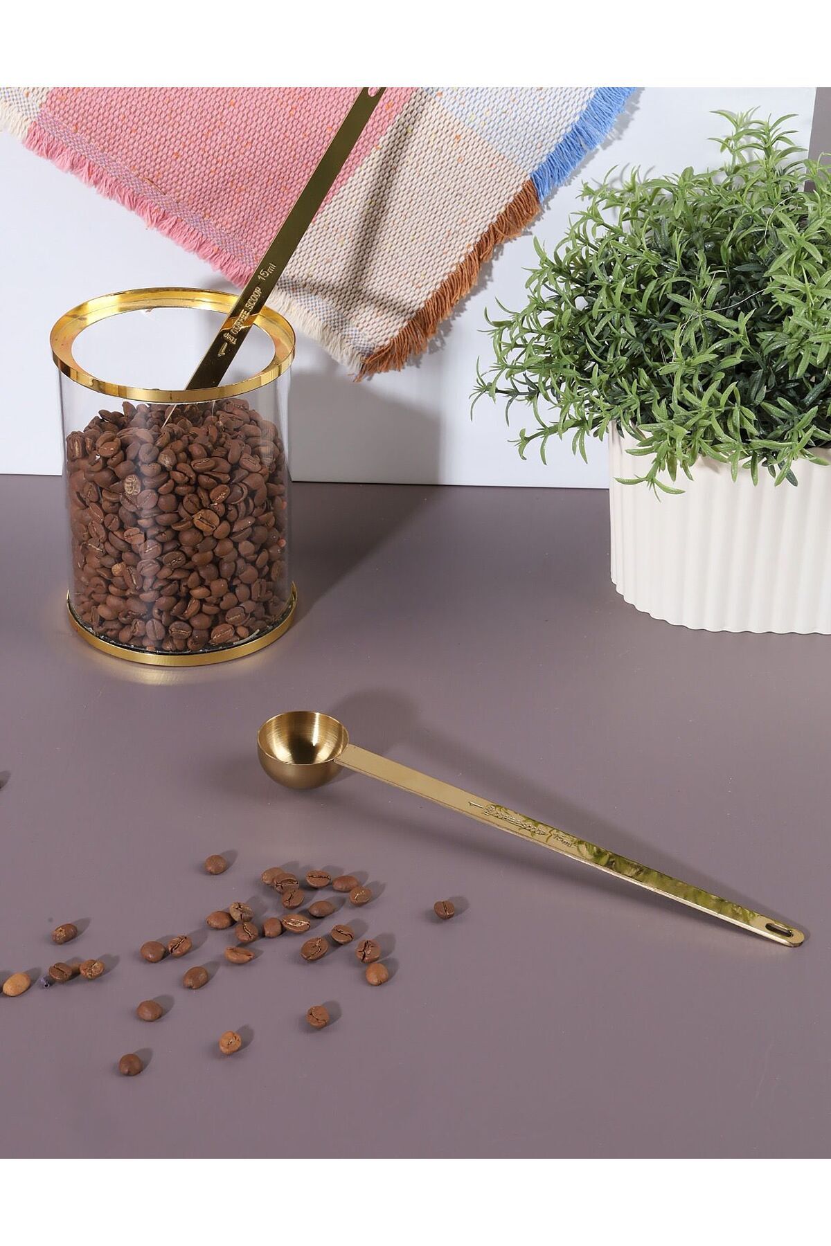 15 ml Gold Ölçü Kaşığı | Kahve ve Mutfak İçin Şık Ölçek Kaşığı