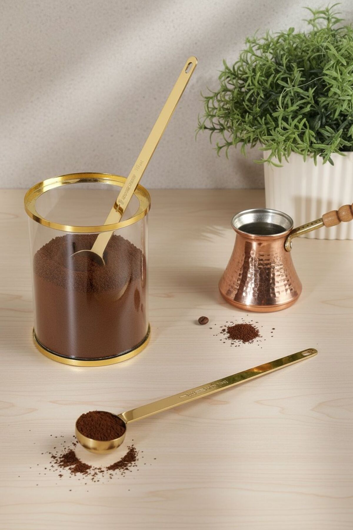 15 ml Gold Ölçü Kaşığı | Kahve ve Mutfak İçin Şık Ölçek Kaşığı