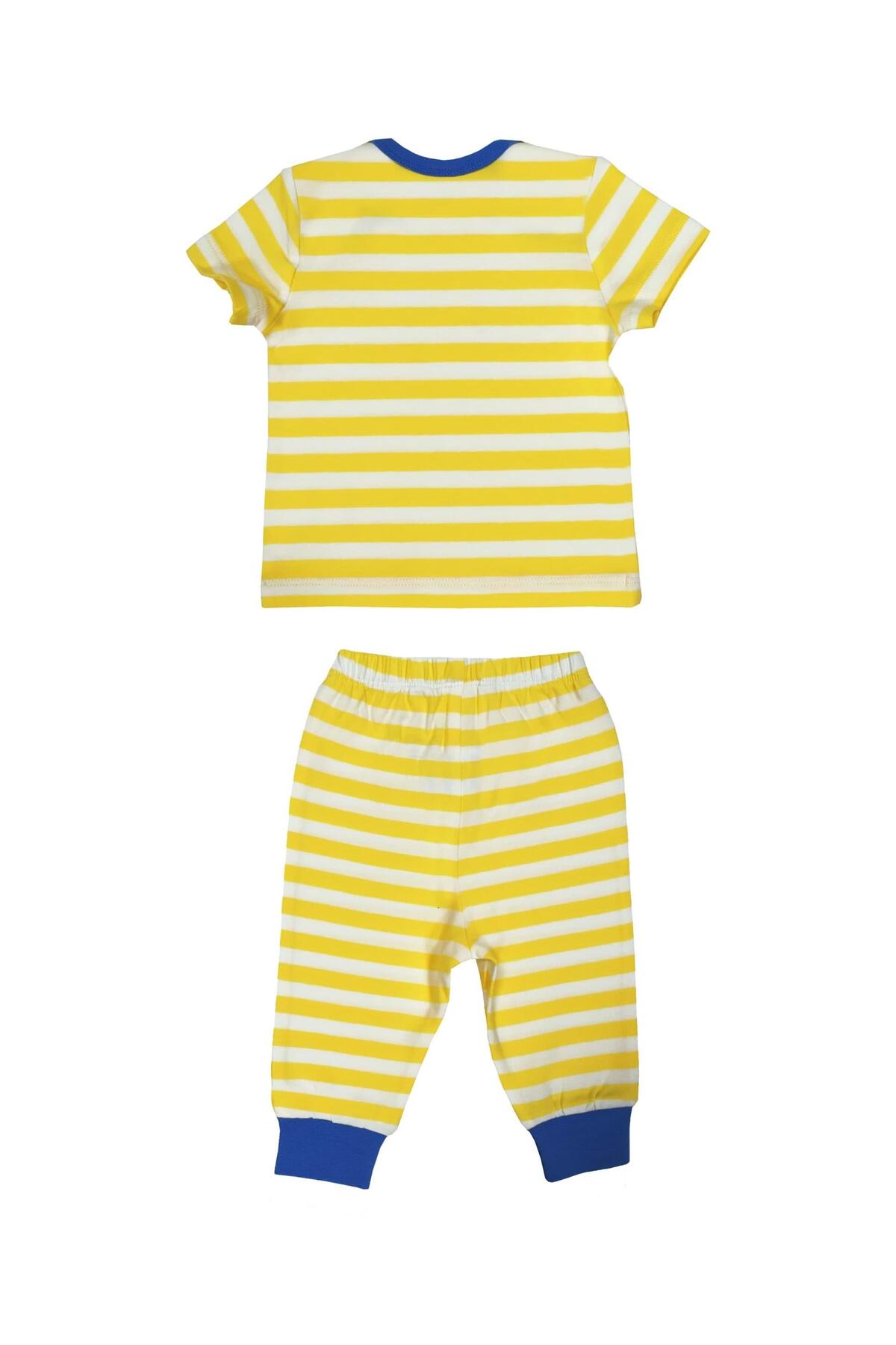 OrganicKid Summer Bebek Sarı Kısa Kol Pijama Takımı fotoğrafı 2 (önizleme)