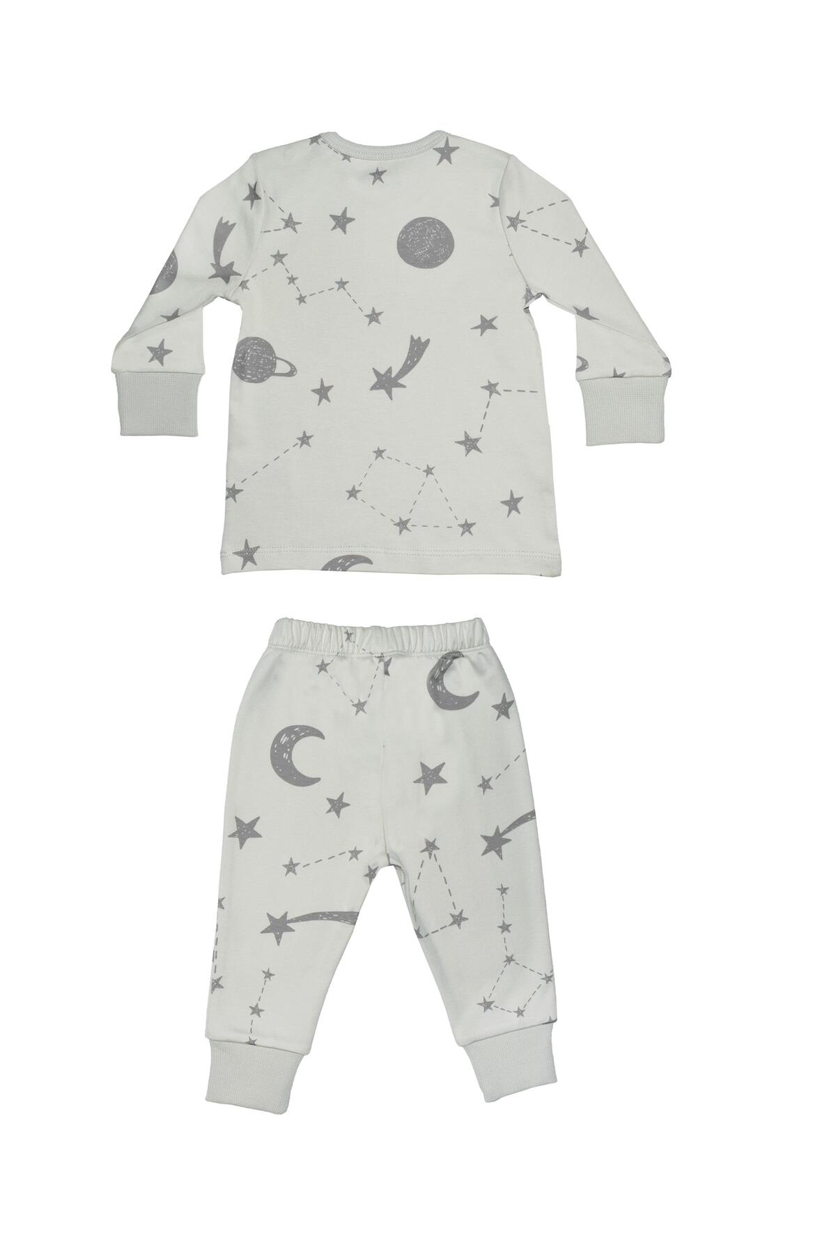 OrganicKid Space Bebek Gri Pijama Takımı fotoğrafı 2 (önizleme)