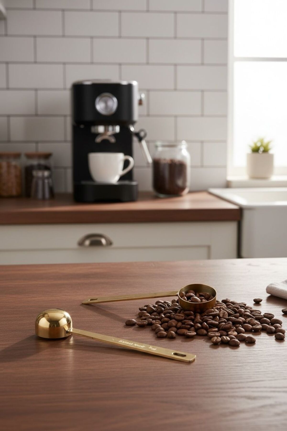 5 ml Gold Ölçü Kaşığı | Çelik Kahve ve Baharat Ölçek Kaşığı