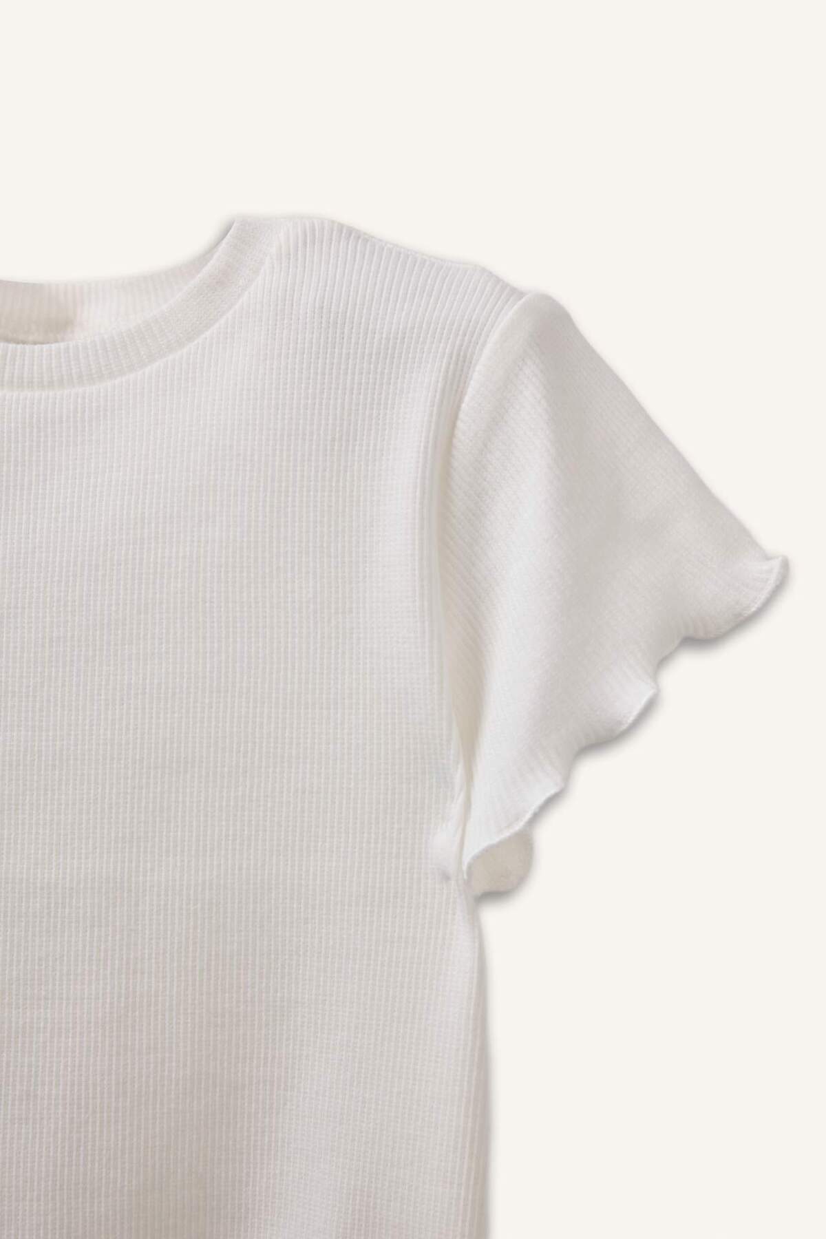 Defacto Bisiklet Yaka Leopar Desenli Fitilli Kaşkorse 2li Uzun Kollu Tişört Kız Bebek H3002A526SM fotoğrafı 7 (önizleme)