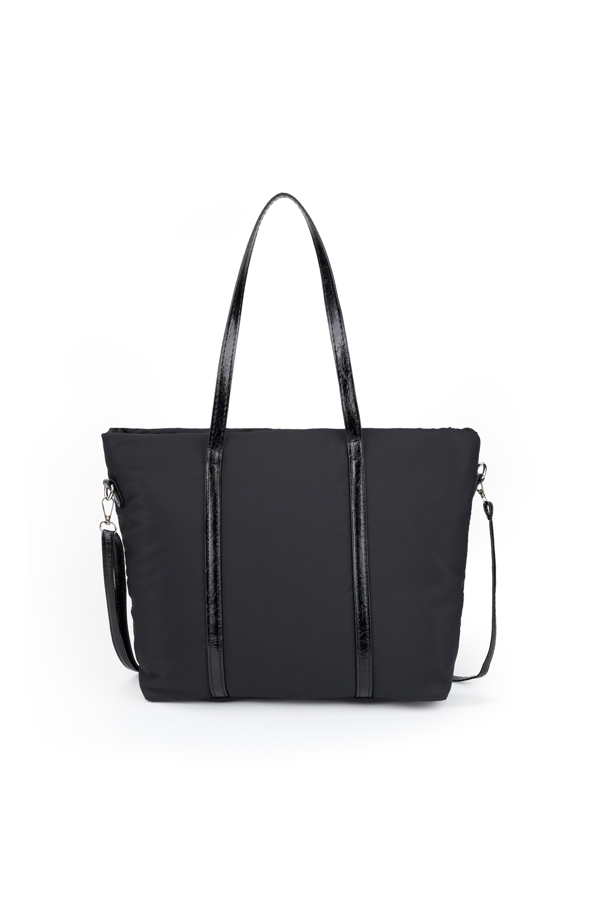 SHAKA Siyah SHK319 Fiyonk Charmlı,Fermuarlı,Astarlı Shopper Çanta görsel 3