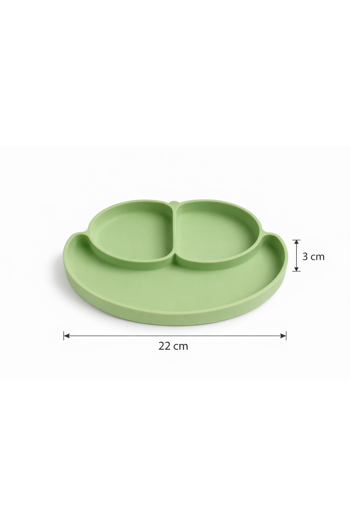 evolis kitchen 3adet Silikon Vakumlu Mama Tabağı Bardak Kaşık Seti (Açık Yeşil) fotoğrafı 3 (önizleme)