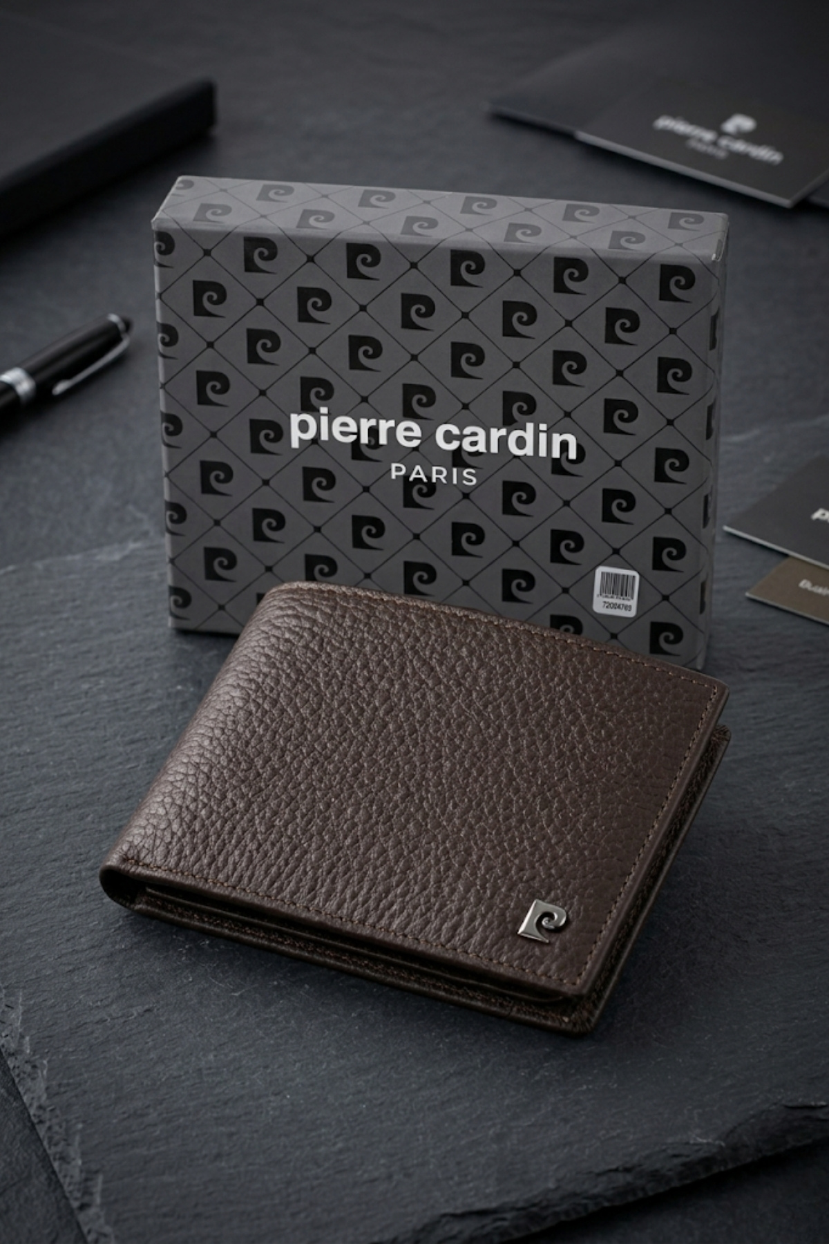 کیف پول مردانه چرم اصل مدل ۳۲۳۴، جاکارتی، قهوه‌ای روشن پیر کاردین کیف پول Pierre Cardin