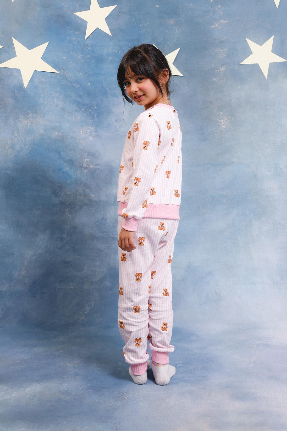 Perendi Kız Çocuk %100 Pamuk Pijama Takımı fotoğrafı 2 (önizleme)