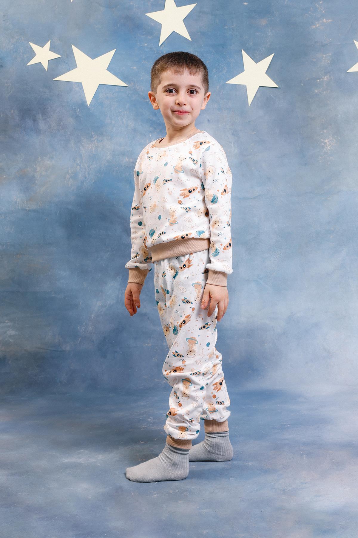 Perendi Erkek Çocuk %100 Pamuk Pijama Takımı fotoğrafı 6 (önizleme)