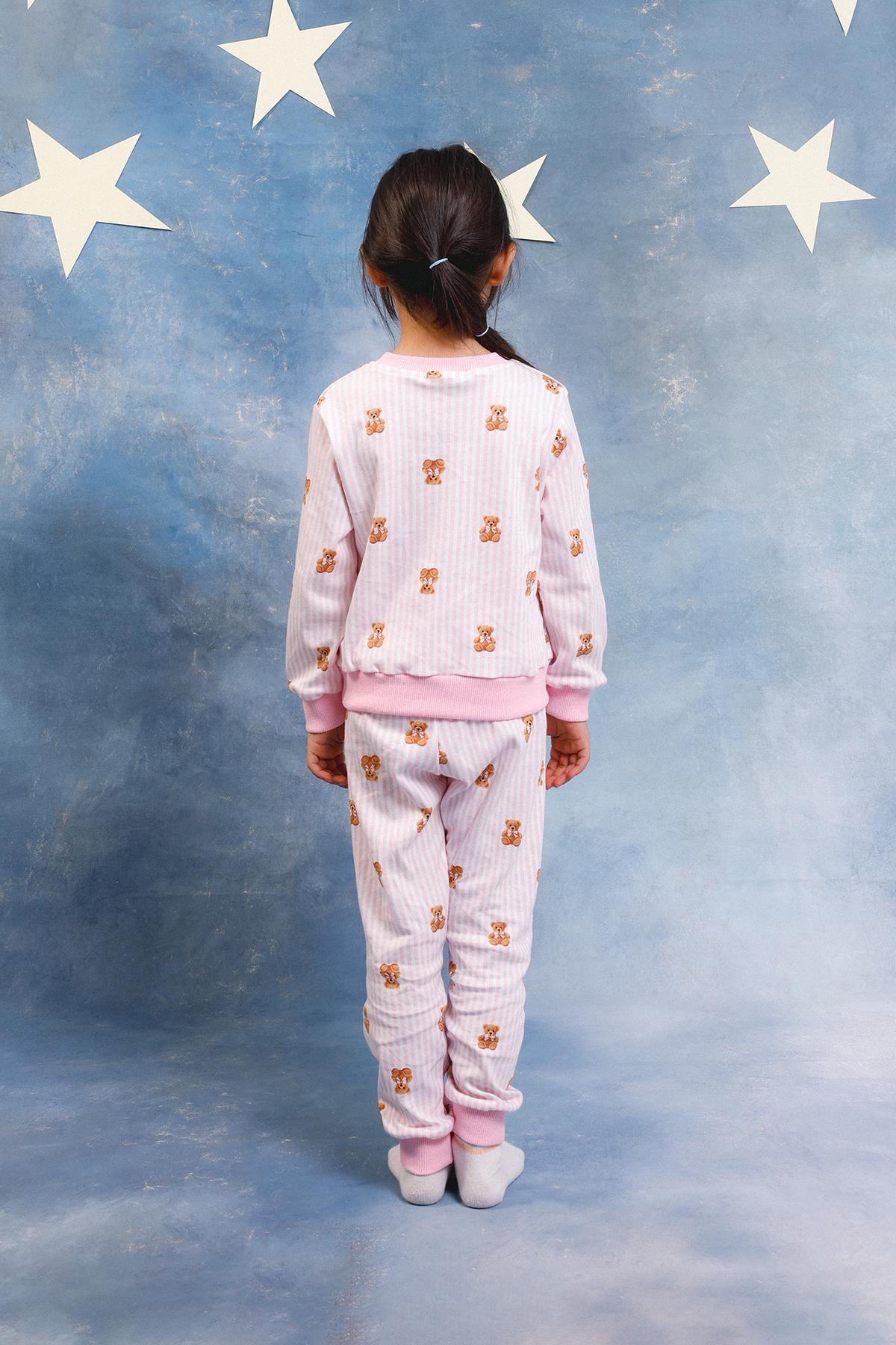 Perendi Kız Çocuk %100 Pamuk Pijama Takımı fotoğrafı 3 (önizleme)