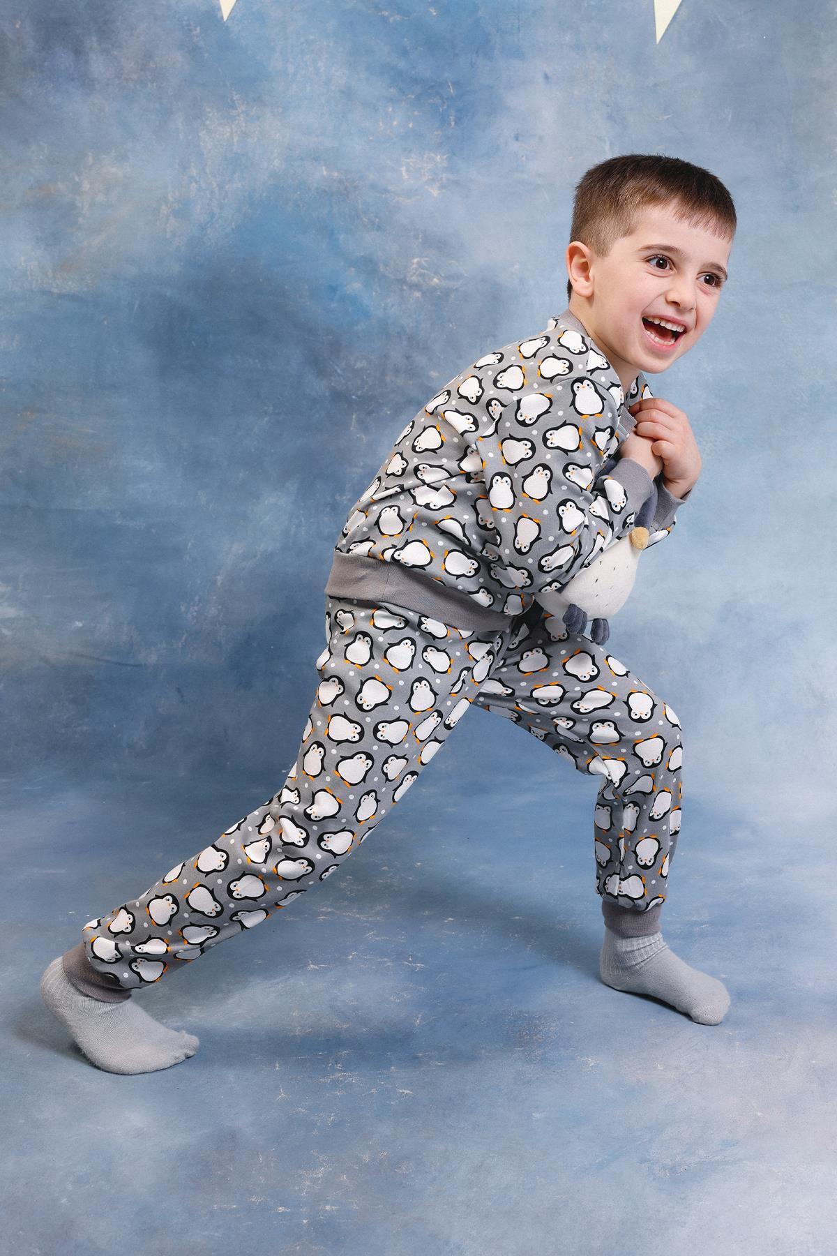 Perendi Erkek Çocuk %100 Pamuk Pijama Takımı fotoğrafı 2 (önizleme)