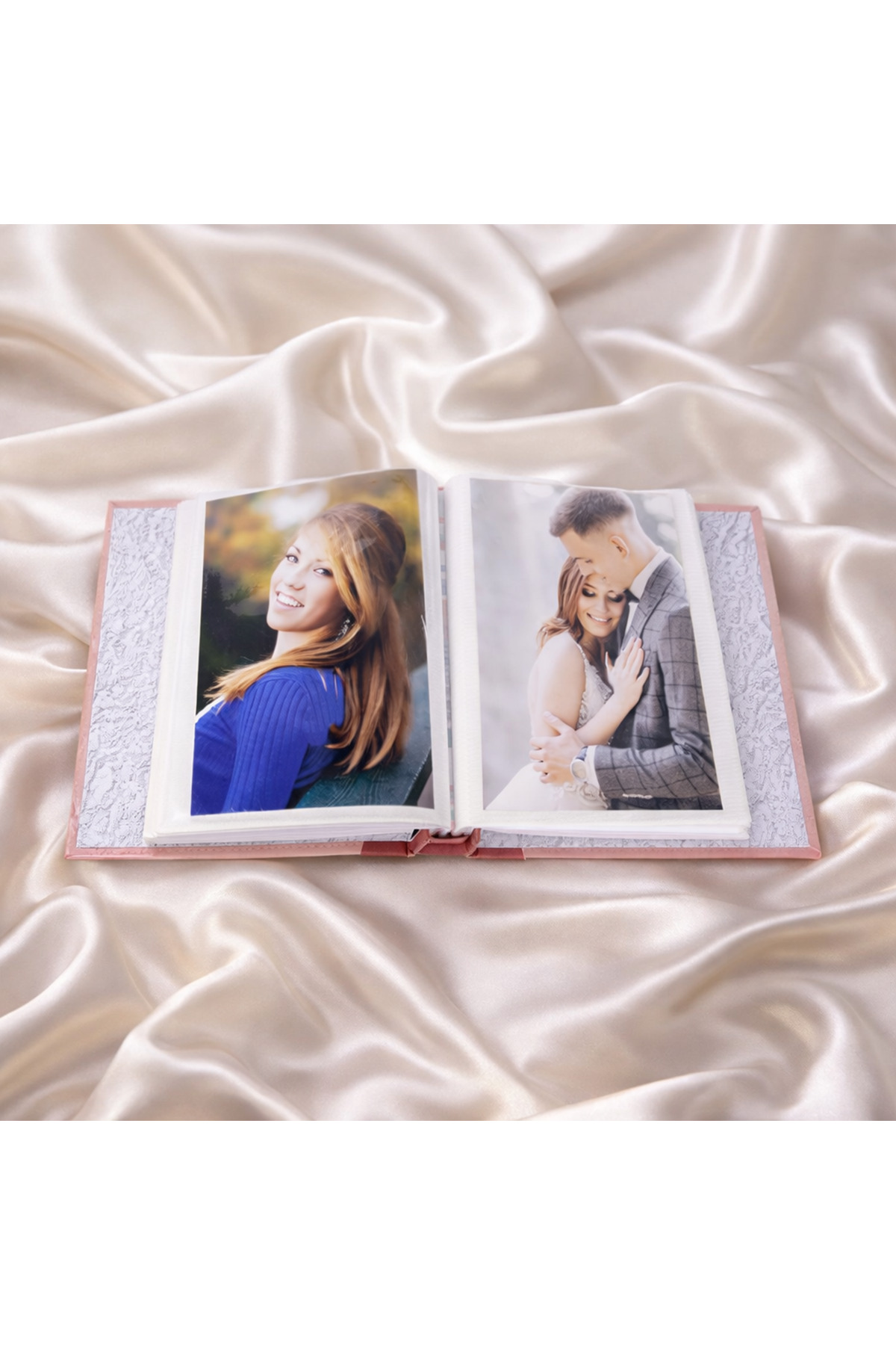 Nobbystar 13x18 Fotoğraf Albümü 60'lık Pembe Çiçekli Albüm - 60