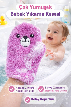 ermaslicon Bebek Banyo Kesesi Lifi Ve Çocuk Banyo Lifi Ve Kesesi, Bebek Yıkam...