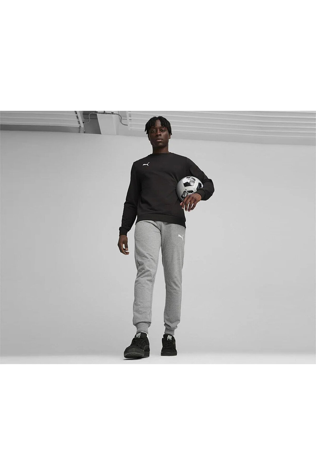 Puma TeamGOAL Casuals Crew Neck Sweatshirt 65859203 Siyah Unisex Üst görsel 4