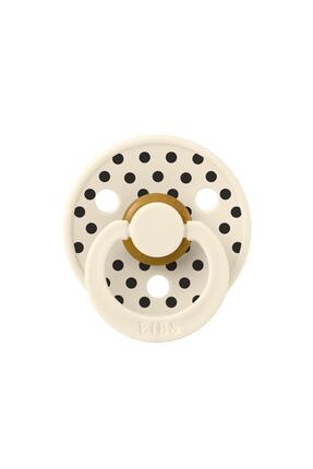 Bibs Studio Polka Small Kauçuk Emzik -Ivory Black 6+ Ay