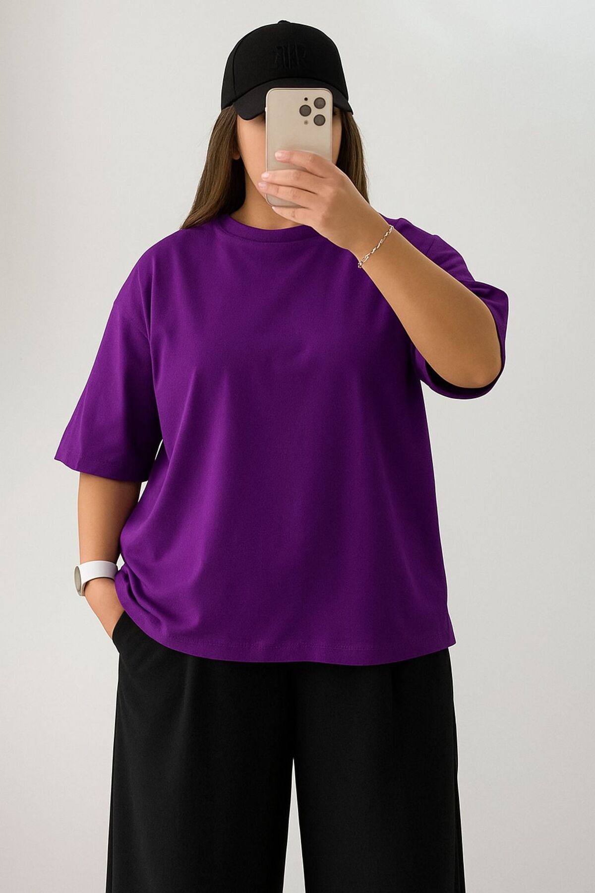 BENROMA Büyük Beden Oversize Unisex Tişört 1FT1