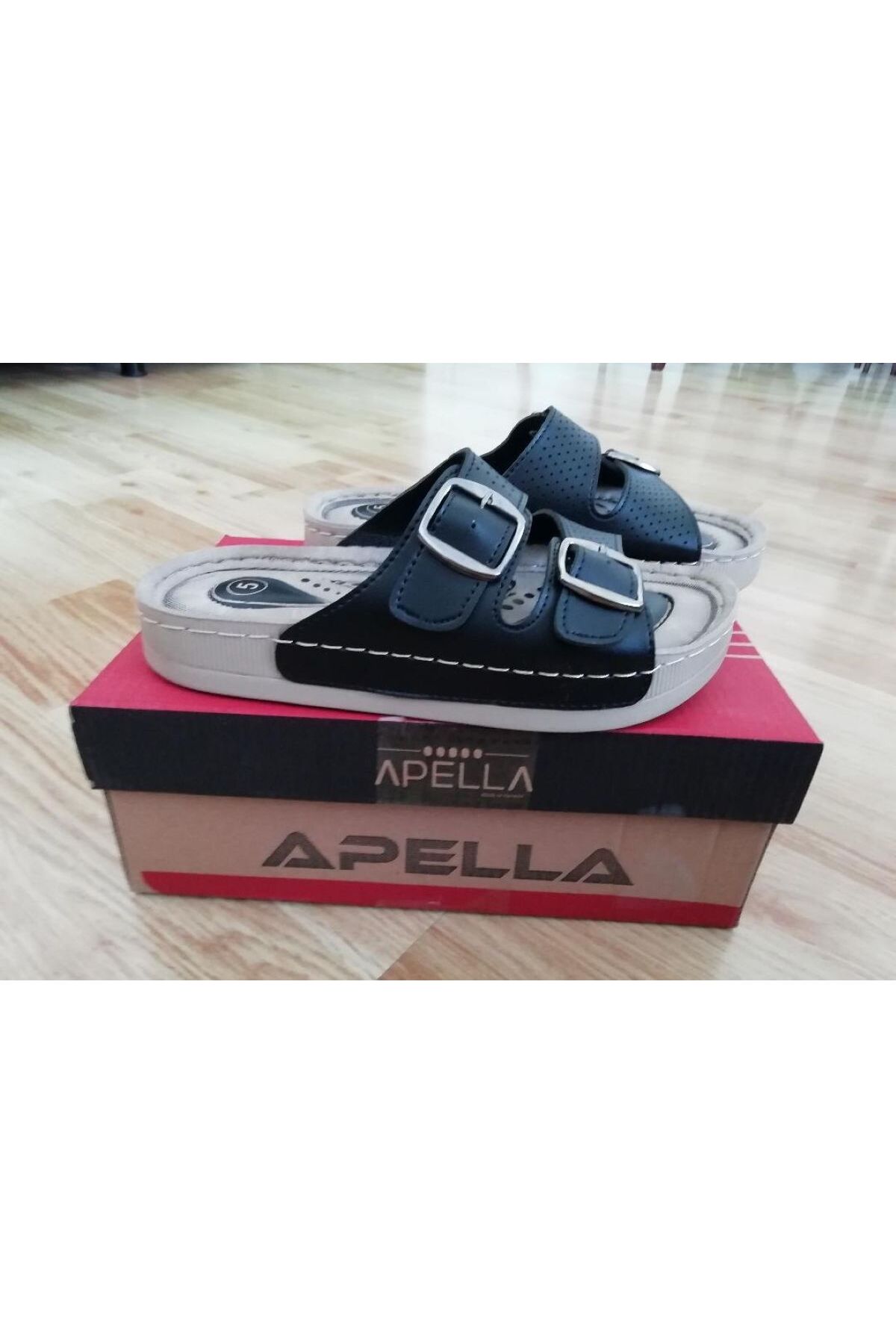 Hera Double Buckle Full Orthopedic Comfort Deluxe Casual Slippers with Box