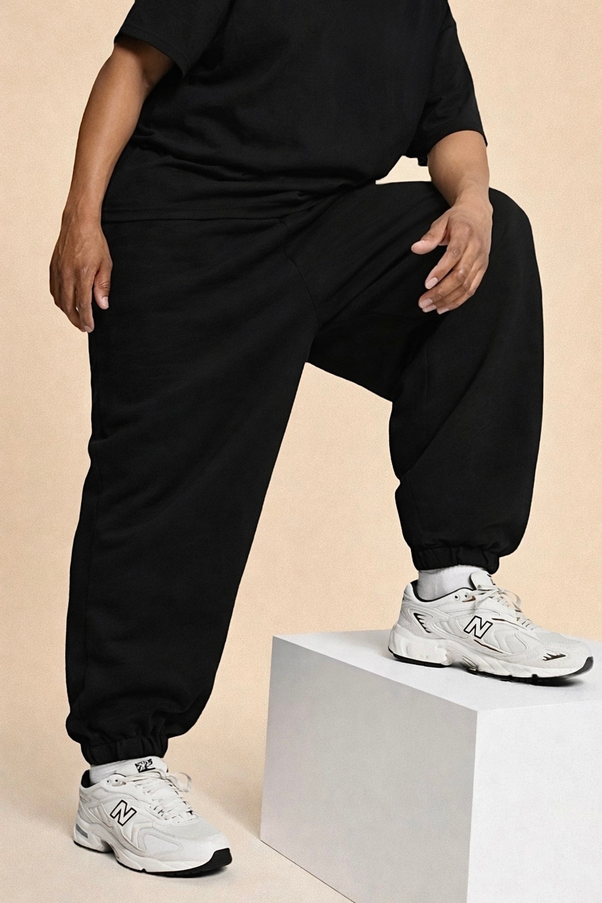 BSBSPOR Yazlık Büyük Beden Ultra Bol Baggy Model Lastikli Paça Yüksek Bel Cepli Rahat Regular Esnek Günlük Kullanım görsel 5
