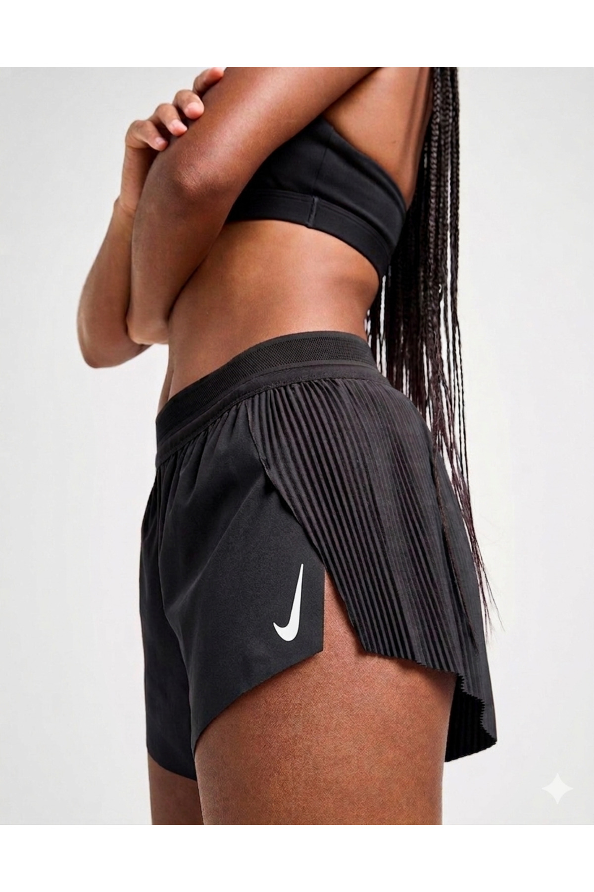 Nike AeroSwift Dri-Fit ADV Kadın Siyah Koşu Şortu ASLAN SPORT - Fiyatı