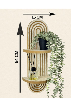 SENNEDİLERSEN Semplice Tam Model Dekoratif Duvar Rafı 54x15 cm
