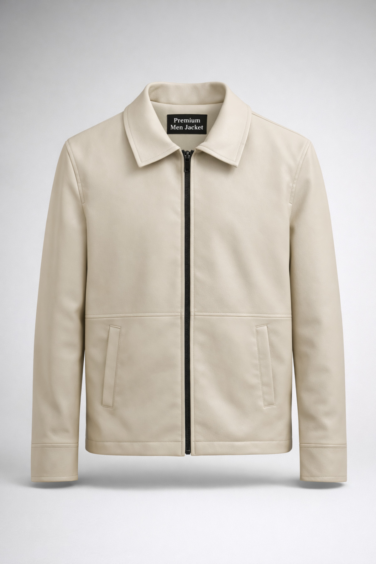 Premium Leather Jacket - Modern Slim Fit